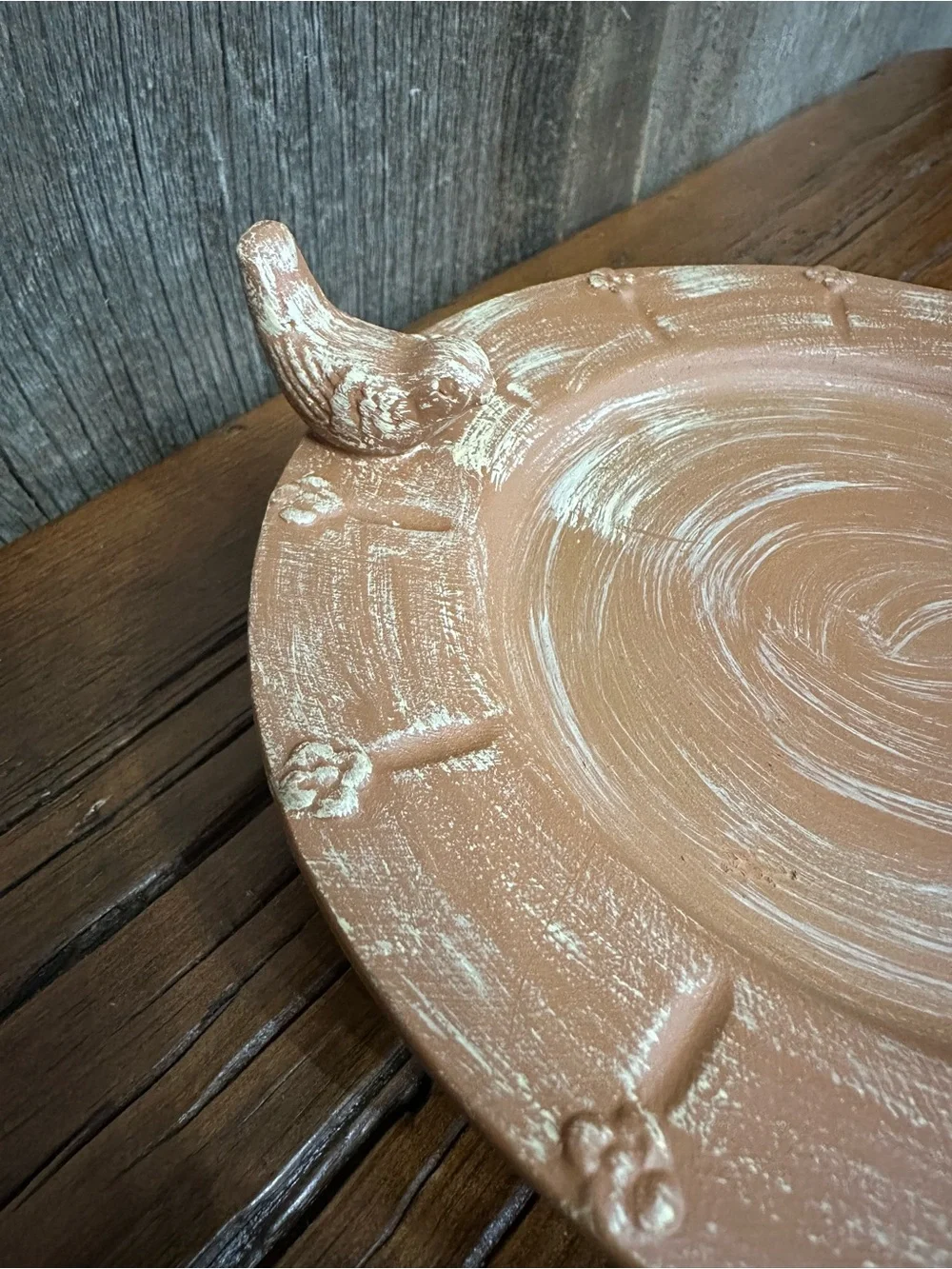 The White Barn Candle Co. Terra Cotta Candle Holder Bird Bath #2 - Picture 4 of 16